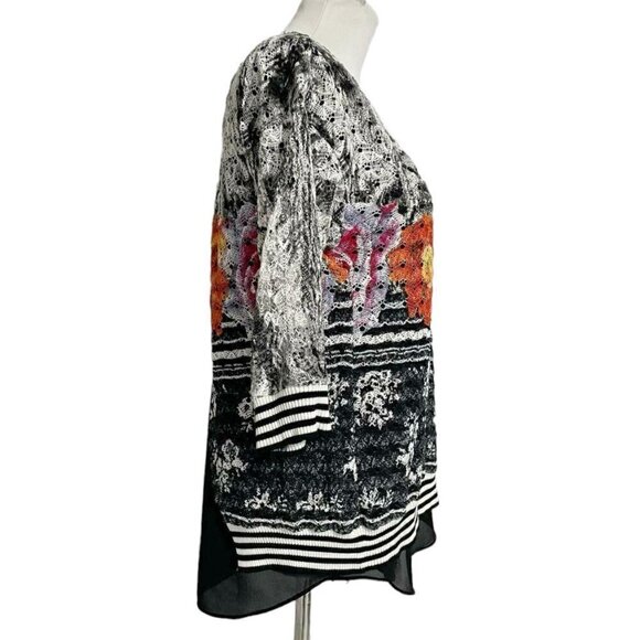Alberto Makali Size XS  Top Blouse Abstract Wearable Art - Picture 2 of 6